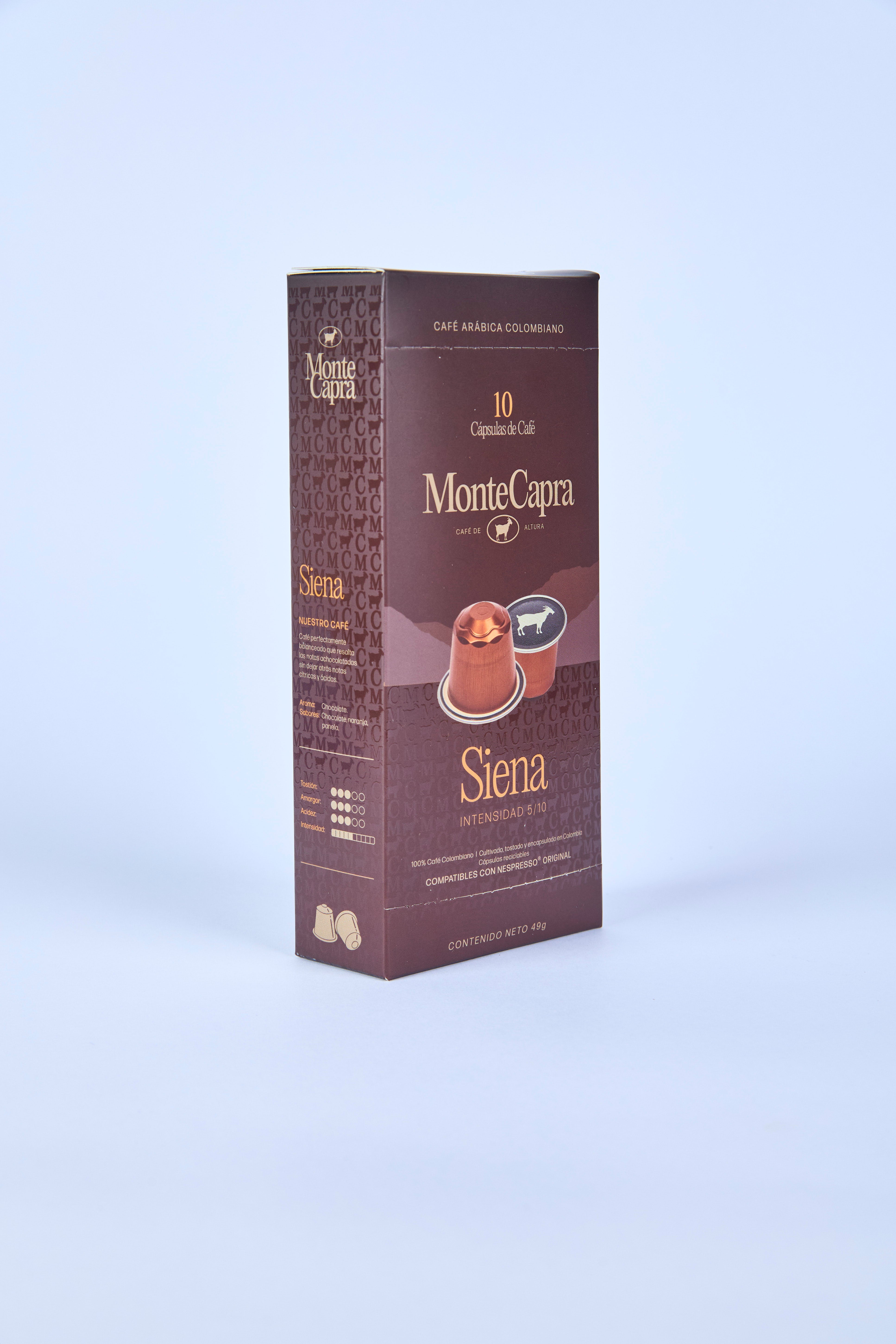 Siena – Balanced coffee capsules x 10 (Monte Capra)